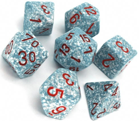 7 Polyhedral Dice Set Speckled Air - CHX25300