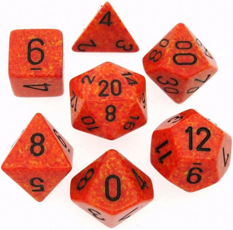 7 Polyhedral Dice Set Speckled Fire - CHX25303