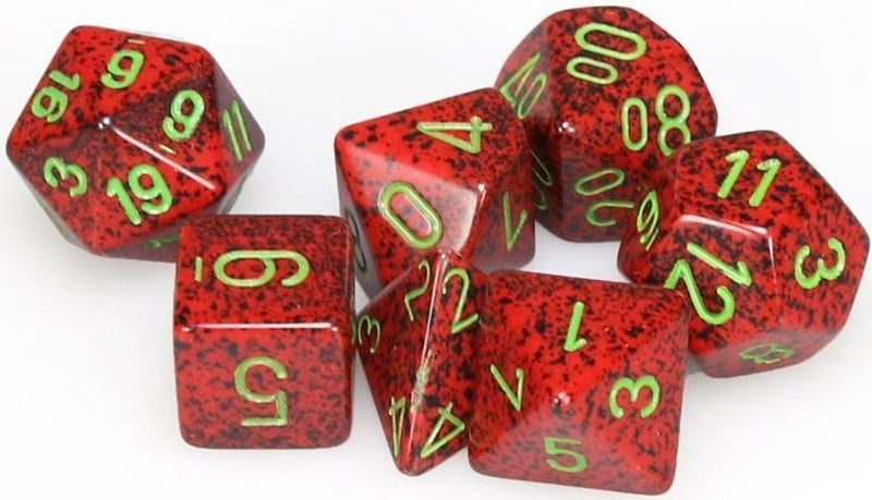 7 Polyhedral Dice Set Speckled Strawberry - CHX25304