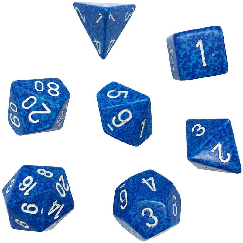 7 Polyhedral Dice Set Speckled Water - CHX25306