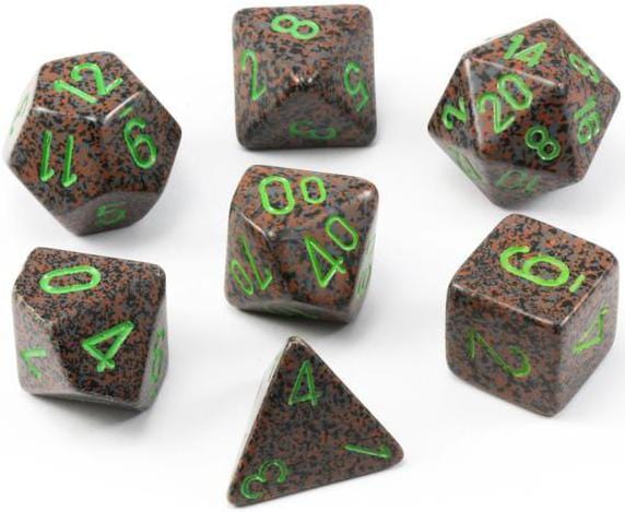 7 Polyhedral Dice Set Speckled Earth - CHX25310