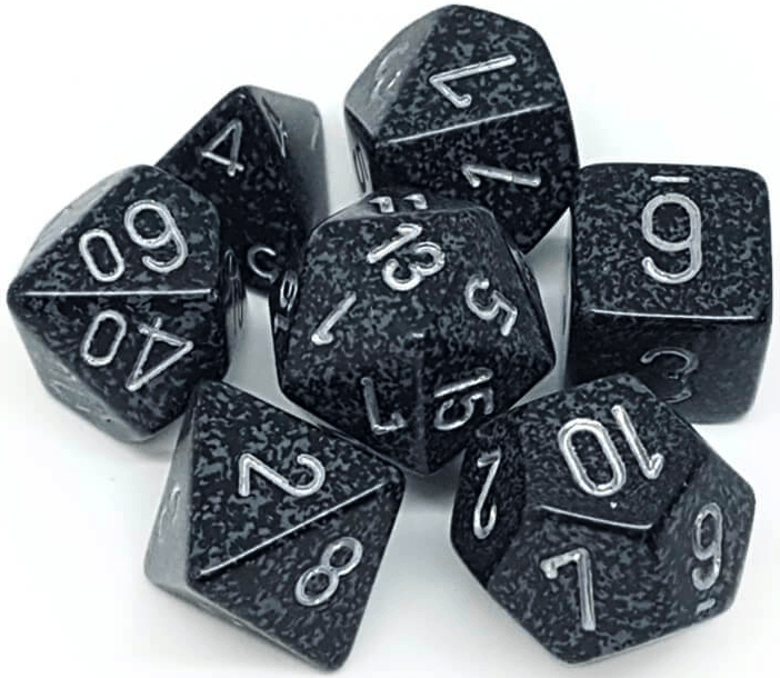 7 Polyhedral Dice Set Speckled Ninja - CHX25318