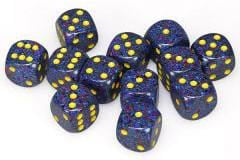 12 D6 Speckled 16mm Dice Twilight - CHX25766 - Abyss Game Store