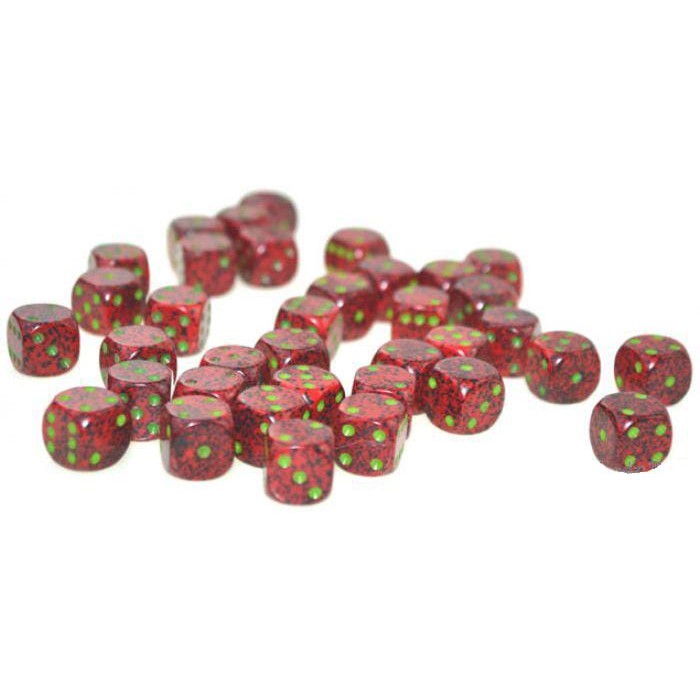 36 D6 Speckled 12mm Dice Strawberry - CHX25904