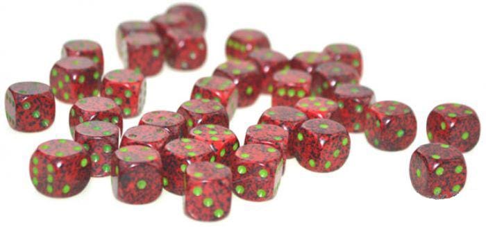36 D6 Speckled 12mm Dice Strawberry - CHX25904