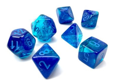 7 Polyhedral Dice Set Gemini Blue-Blue/light blue Luminary - CHX26463