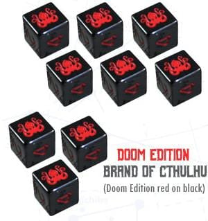 Elder Dice - 9 D6 The Brand of Cthulhu - Doom Edition (ED6-C0D)
