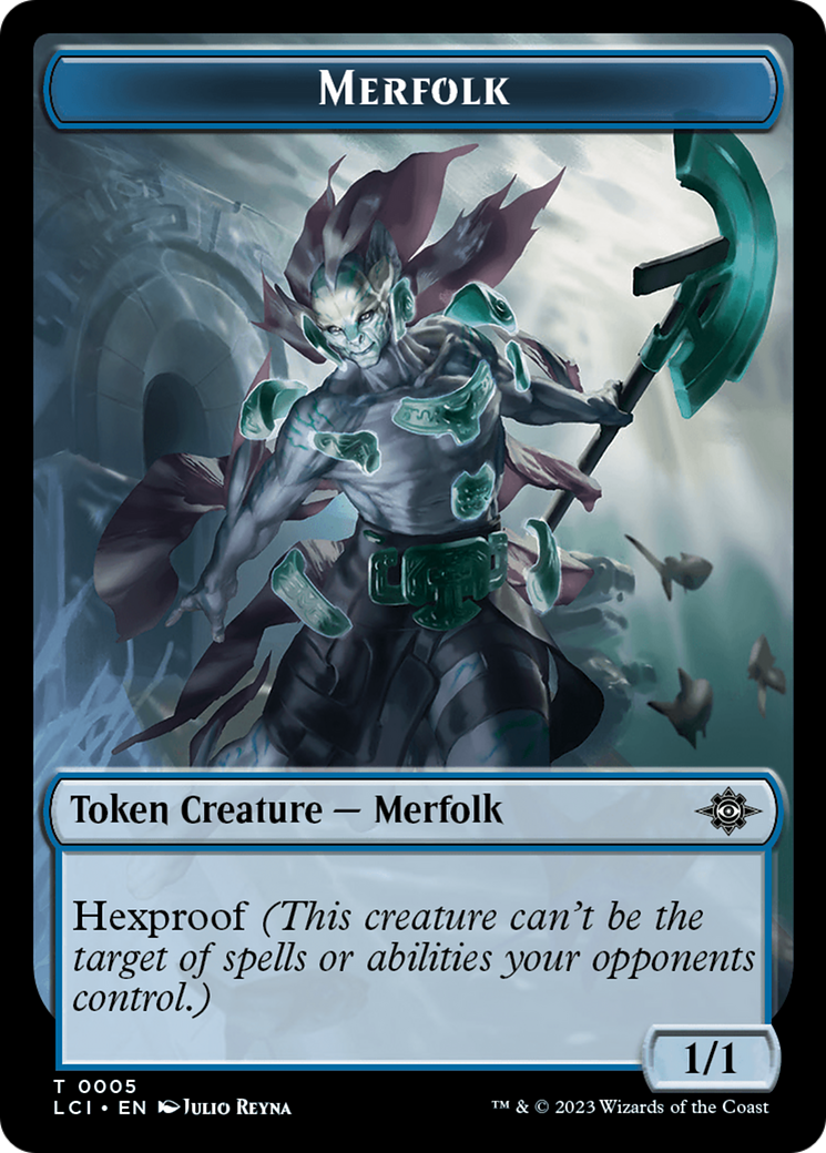 Copy // Merfolk (0005) Double-Sided Token [The Lost Caverns of Ixalan Commander Tokens]