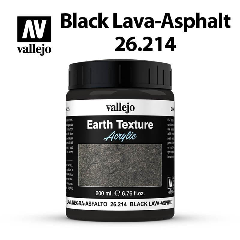 Vallejo Diorama Earth Texture - Black Lava-Asphalt 200ml - Val26214