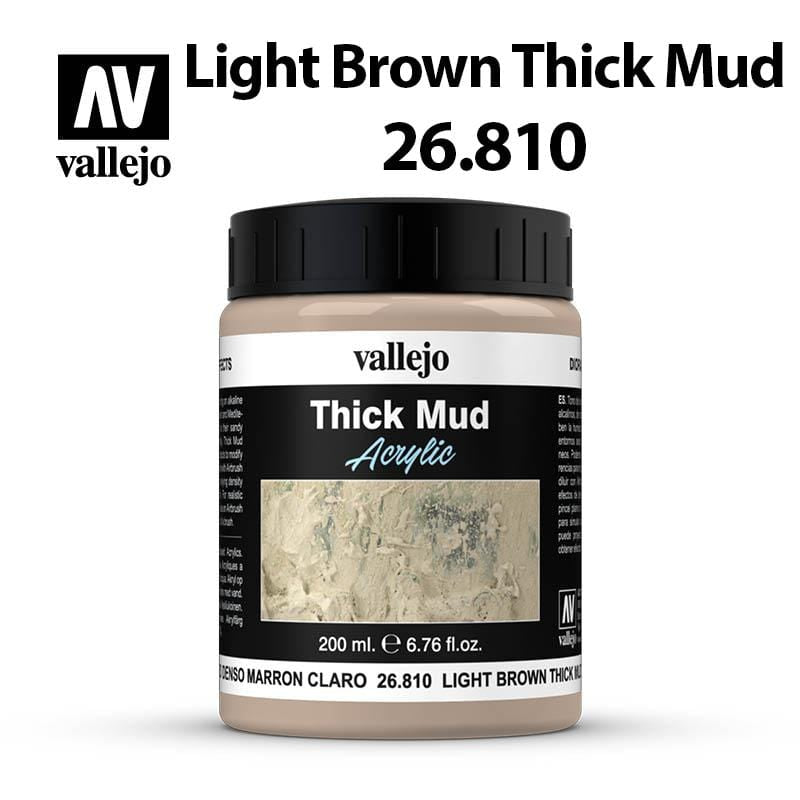Vallejo Diorama Thick Mud - Light Brown Thick Mud 200ml - Val26810