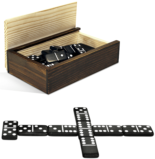 Dominoes in Wood Box (WE37)