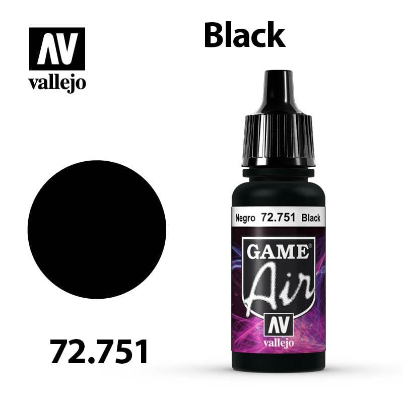 Vallejo Game Air - Black 17ml - Val72751