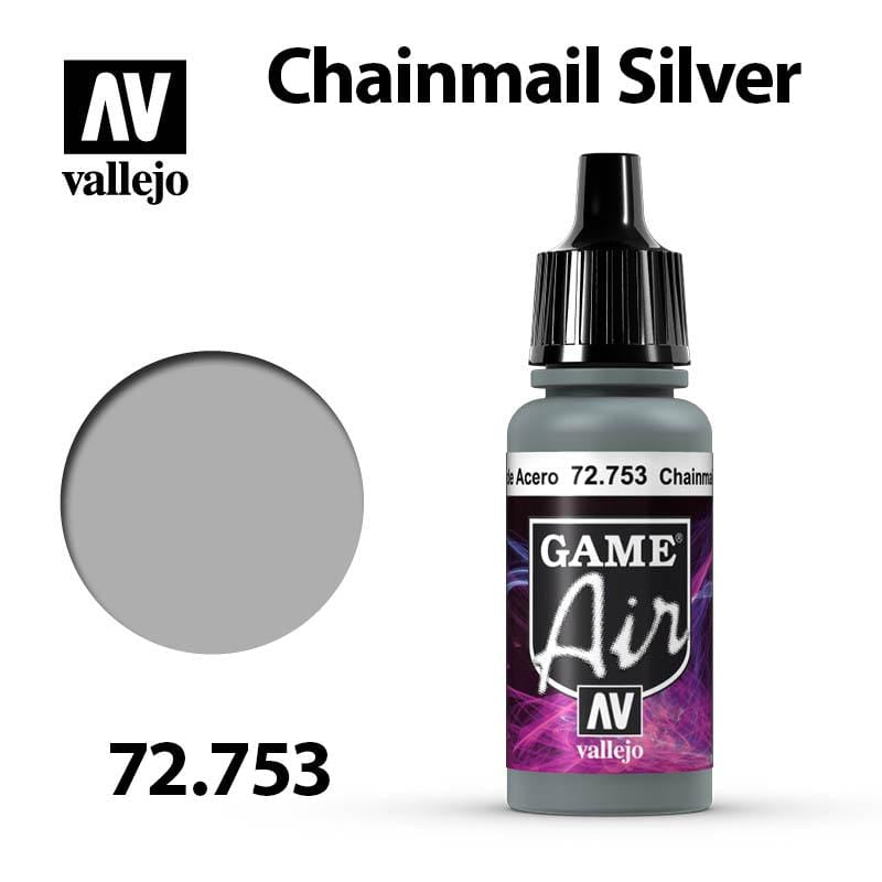 Vallejo Game Air - Chainmail Silver 17ml - Val72753