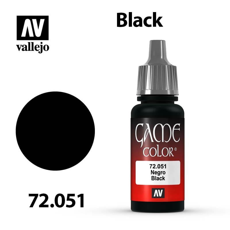 Vallejo Game Color - Black 17ml - Val72051