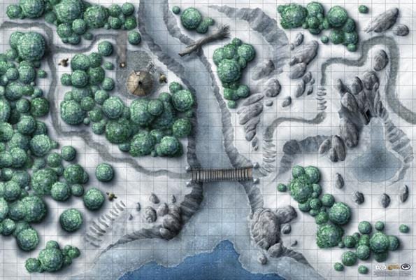 D&D: Game Mat - Icewind Dale Encounter Map Set (20"x30")
