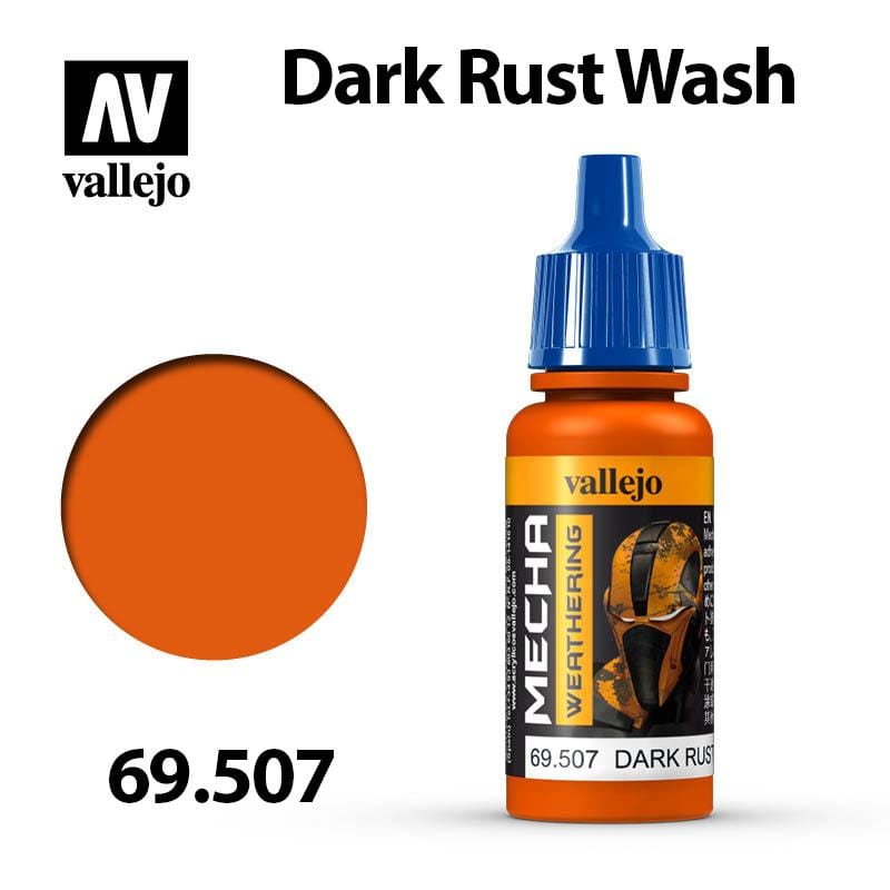 Vallejo Mecha Weathering - Dark Rust Wash 17ml - Val69507