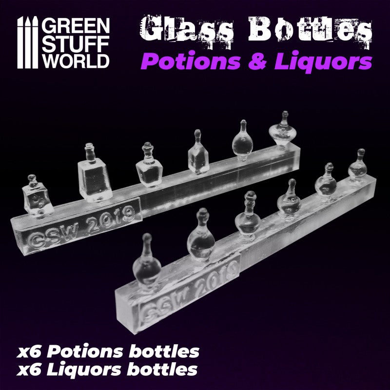 GSW Potions and Liquor Bottles Resin Set (2201)