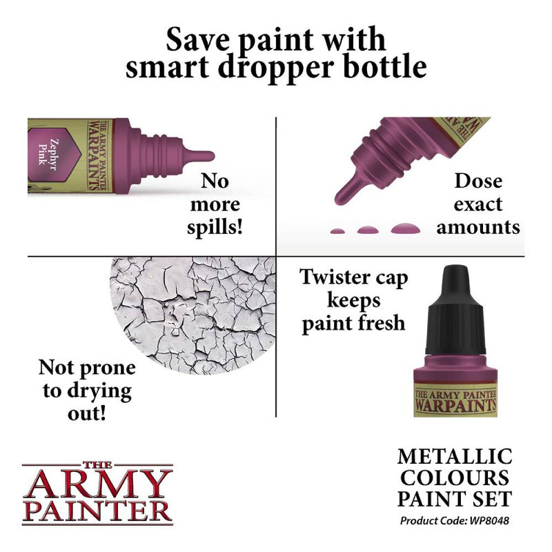 Army Painter Warpaints Metallics Colours Paint Set ( WP8048 )