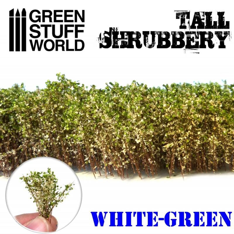 GSW Tall Shrubbery - White-Green (9927)