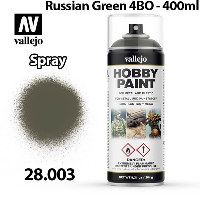 Vallejo Hobby Spray Paint - Russian Green 4BO 400ml - Val28003