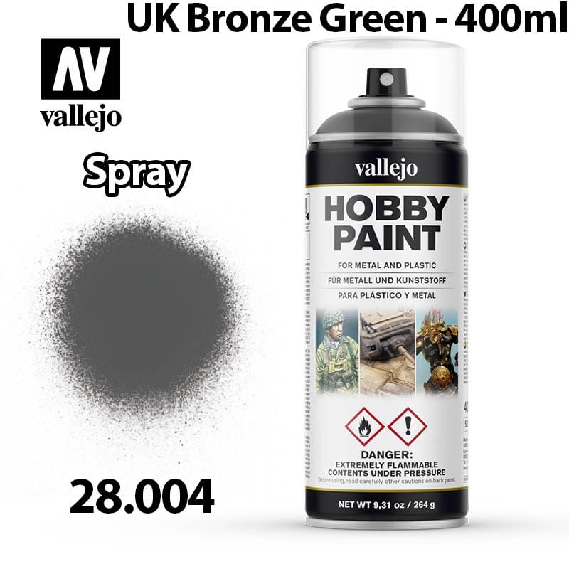 Vallejo Hobby Spray Paint - UK Bronze Green 400ml - Val28004