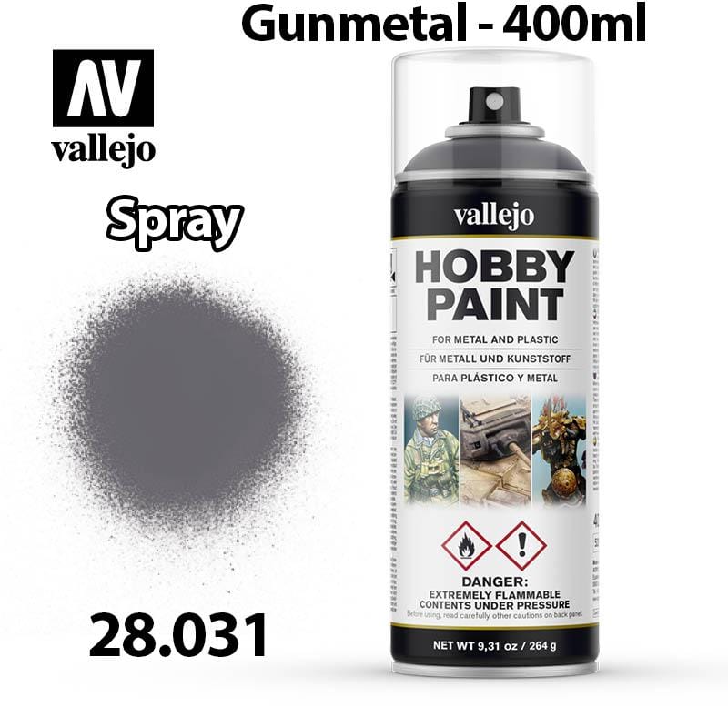 Vallejo Hobby Spray Paint - Gunmetal 400ml - Val28031