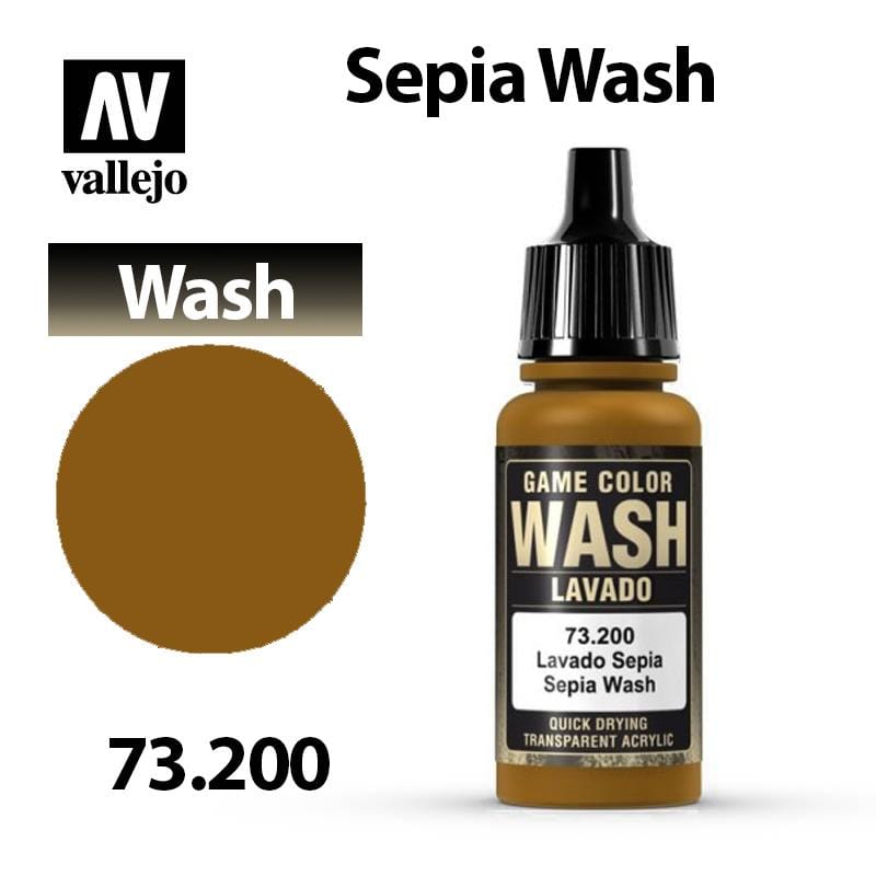 Vallejo Game Color - Wash Sepia Shade 17ml - Val73200